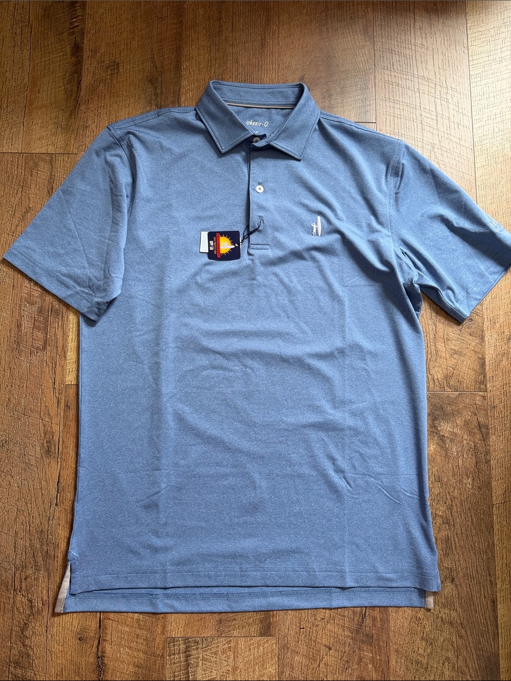 johnnie-O Heathered Slate Blue Polo Shirt
